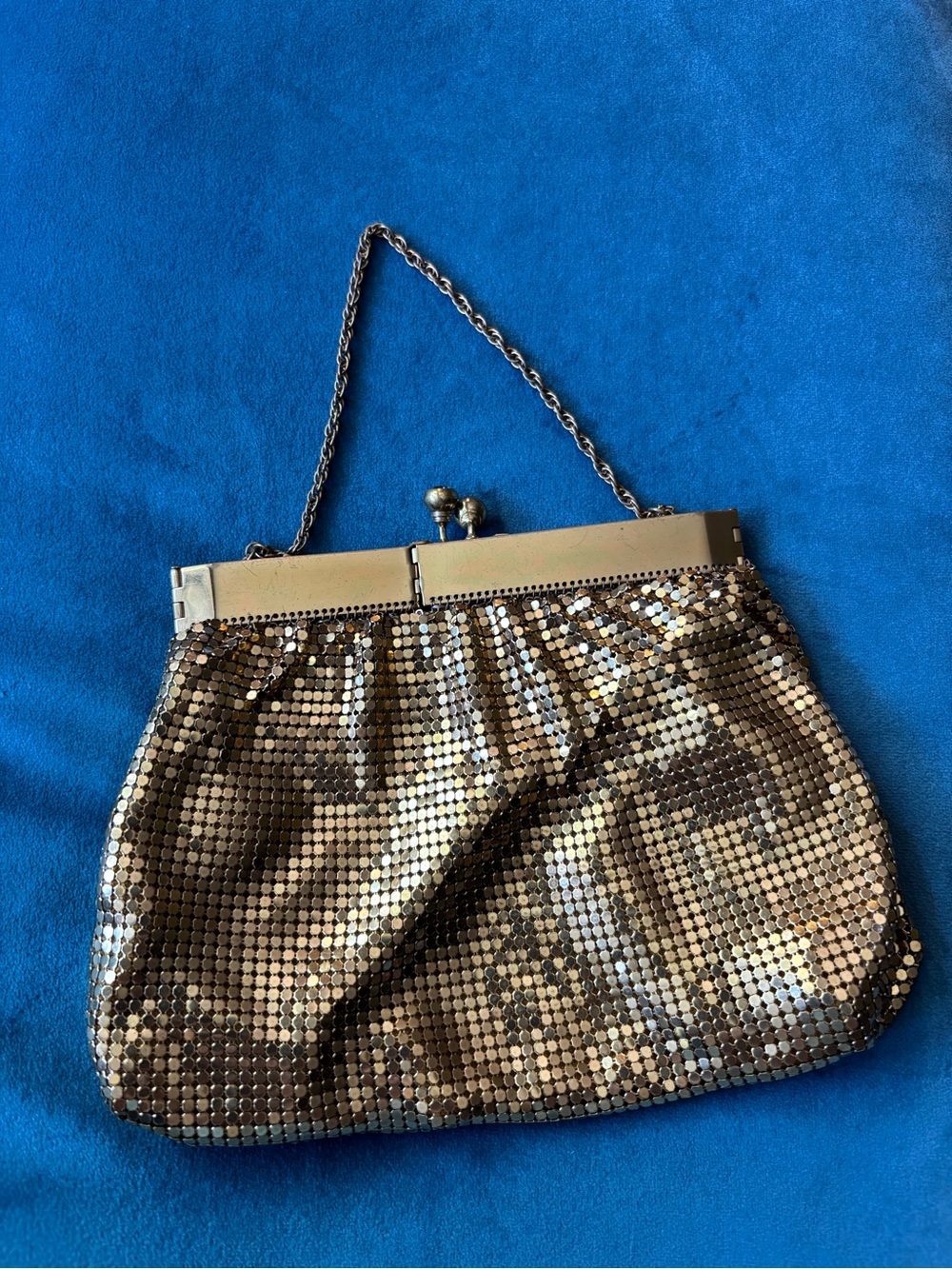 Vintage Gold Mesh Evening Clutch
